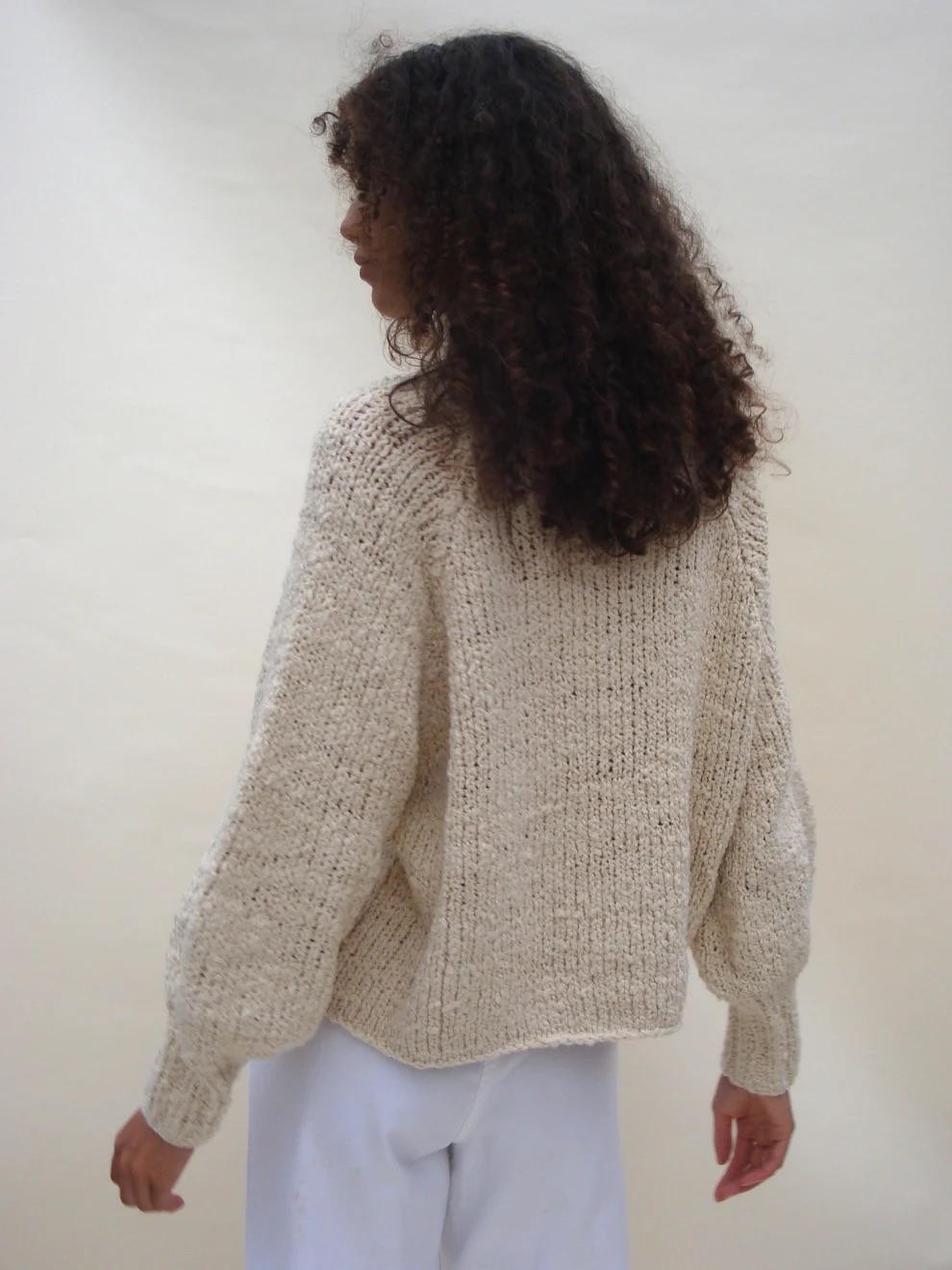 Emma Rothkopf Nogu Handknit Pullover - Crema — image 4 of 7